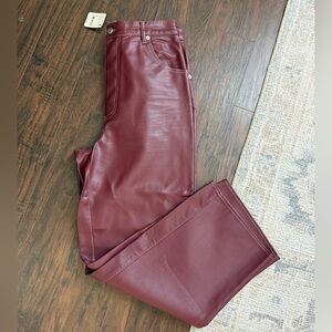 NWT - Free People Maroon Wide Leg Pants